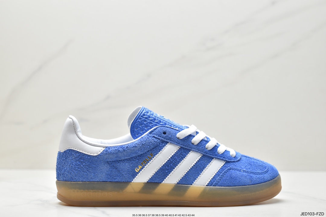 Adidas Originals Gazelle Indoor Trefoil Retro Anti-slip Wear-resistant Low-top Sneakers HQ8717