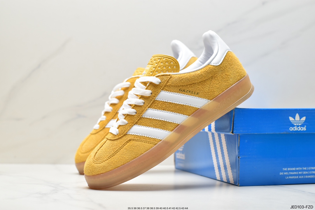 Adidas Originals Gazelle Indoor Trefoil Retro Anti-slip Wear-resistant Low-top Sneakers HQ8717