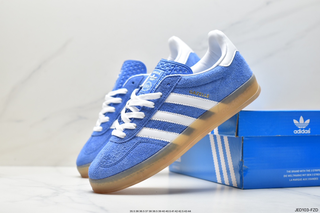 Adidas Originals Gazelle Indoor Trefoil Retro Anti-slip Wear-resistant Low-top Sneakers HQ8717