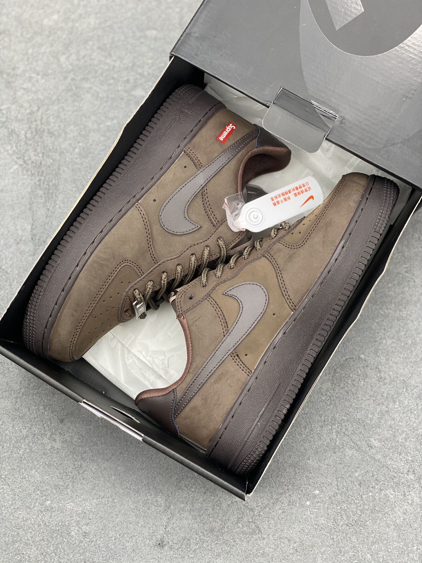 Nike x Supreme Air Force 1 Low CU9225-200 - Brown, Limited Edition 10 i1684521334 4474 8