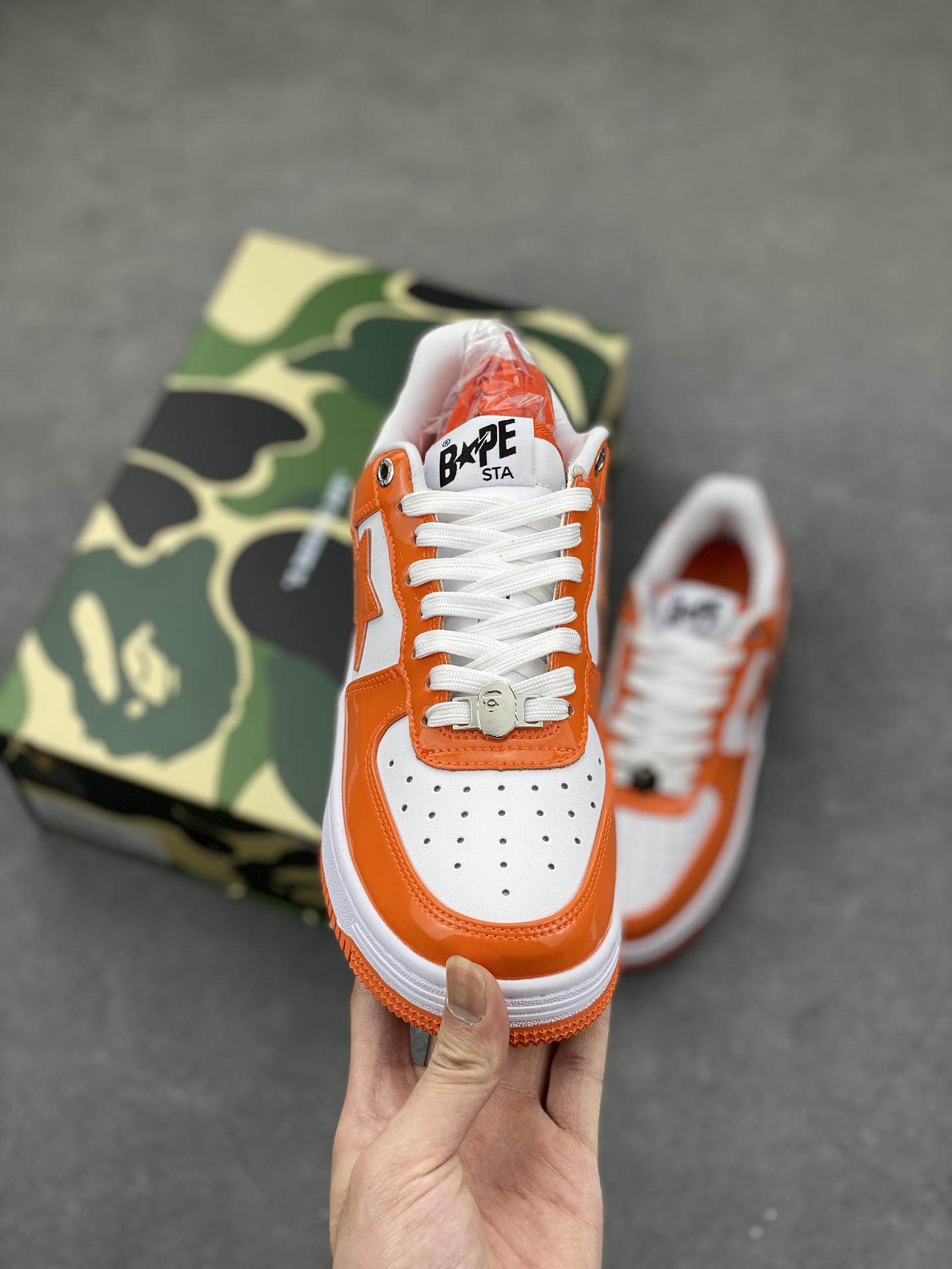 Bape Sk8 Sta To Nigo Orange and White Low-Top Sneakers 3 i1684521627 5268 1