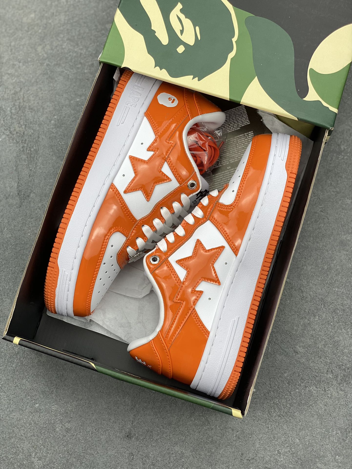Bape Sk8 Sta To Nigo Orange and White Low-Top Sneakers 10 i1684521627 6272 8