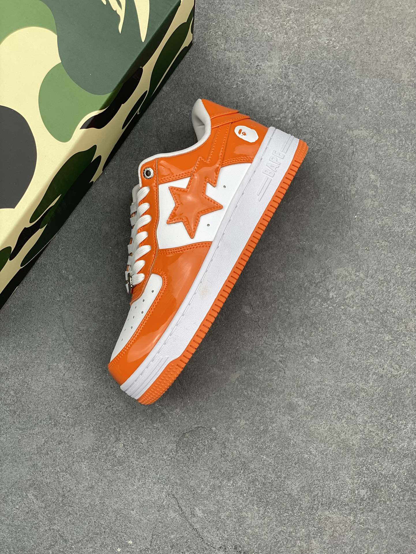 Bape Sk8 Sta To Nigo Orange and White Low-Top Sneakers 8 i1684521627 6426 6