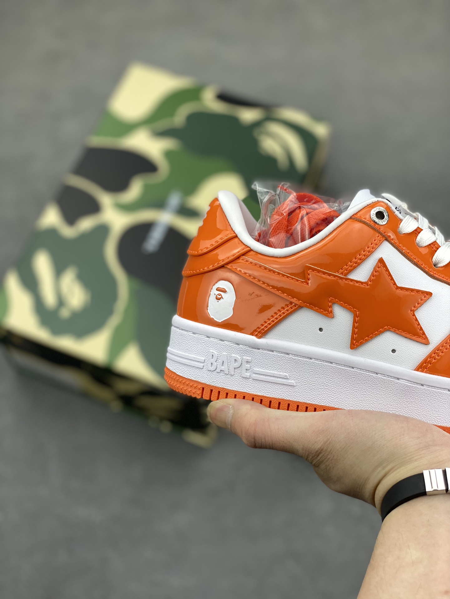 Bape Sk8 Sta To Nigo Orange and White Low-Top Sneakers 6 i1684521627 8158 4