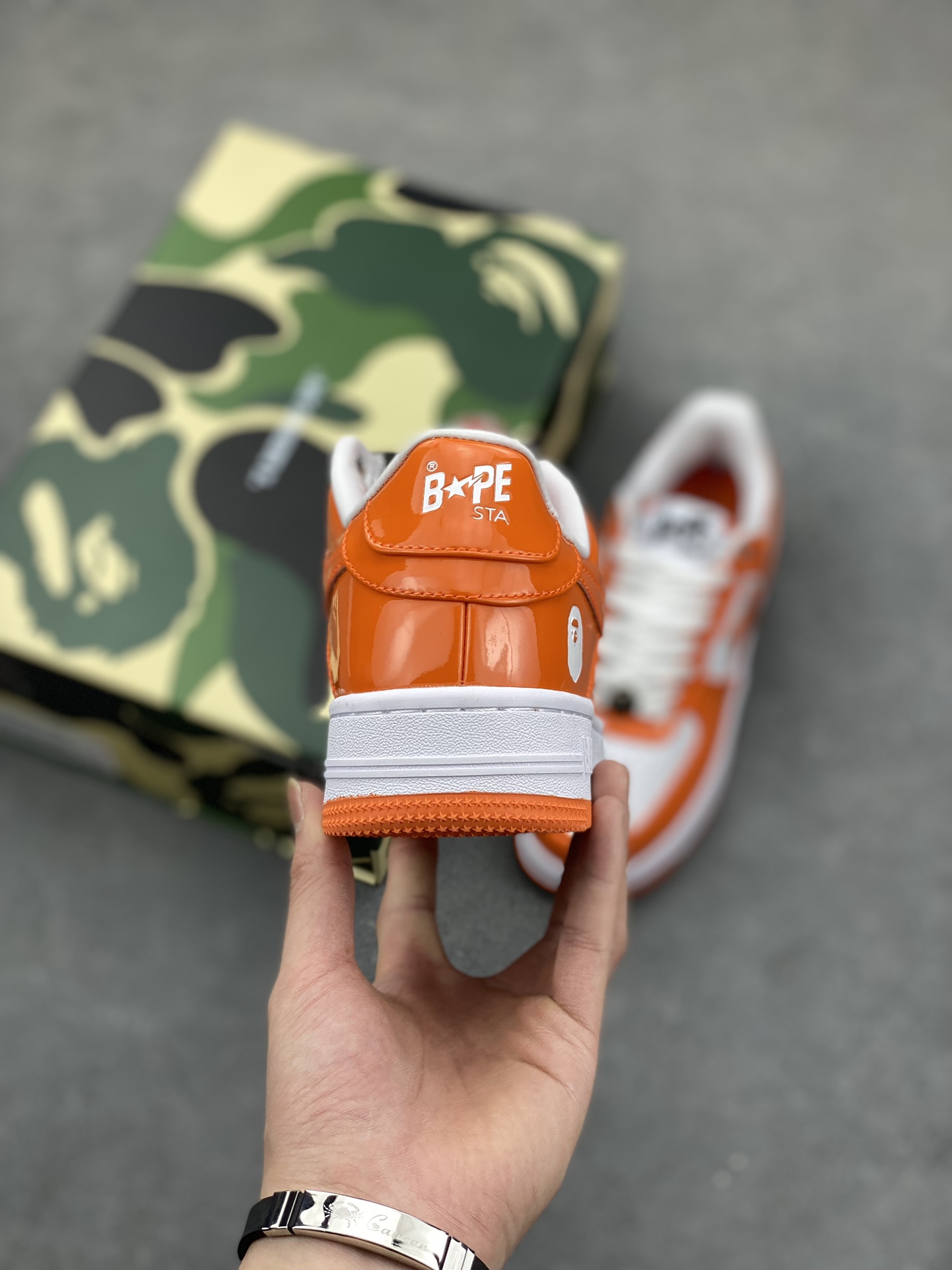 Bape Sk8 Sta To Nigo Orange and White Low-Top Sneakers 5 i1684521627 8882 3