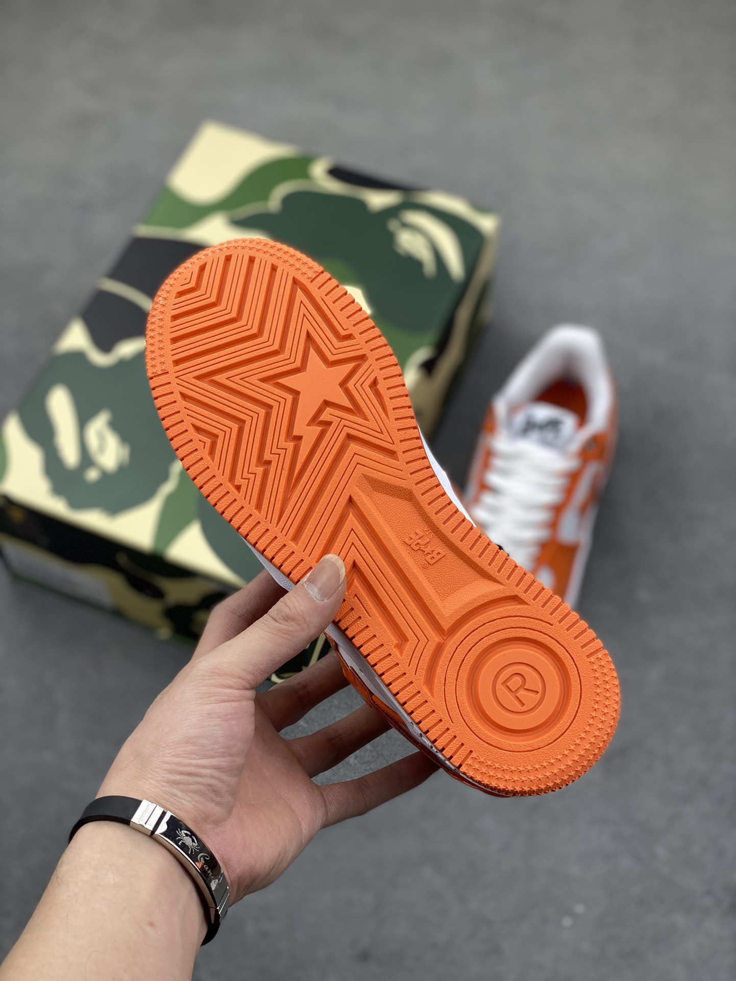 Bape Sk8 Sta To Nigo Orange and White Low-Top Sneakers 7 i1684521627 9076 5