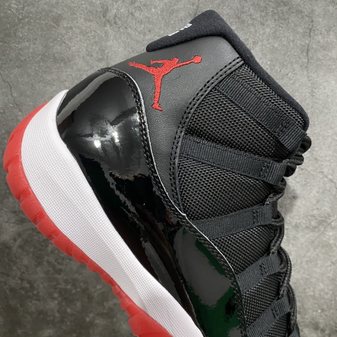 [DY Pure Original] Air Jordan 11 ”Bred” AJ11 black and red color 19th year replica 378037-061