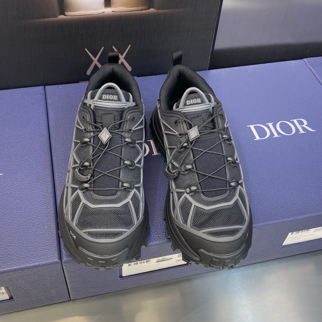 Dior Shoes Sneakers Splicing Calfskin Cowhide Fabric TPU Spring/Summer Collection Fashion Low Tops