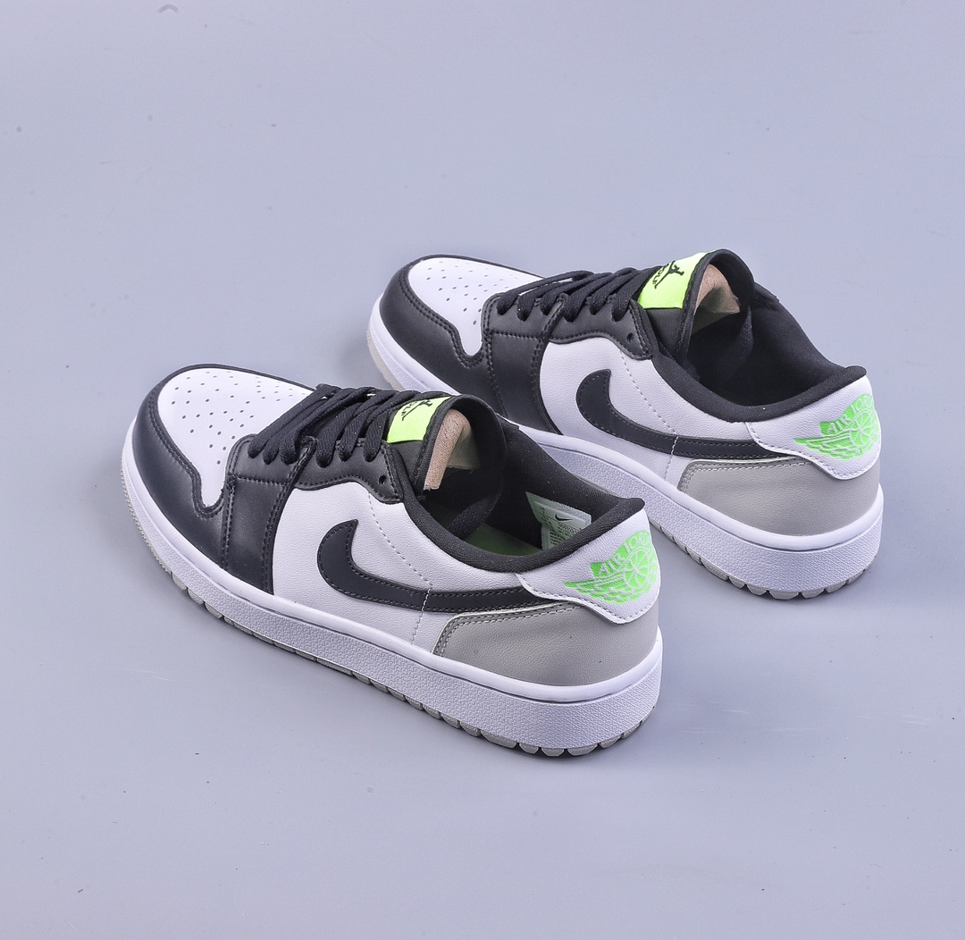 180 外贸版Air Jordan 1 Low 白黑脚趾高尔夫 AJ1乔1低帮休闲板鞋 DD9315-108