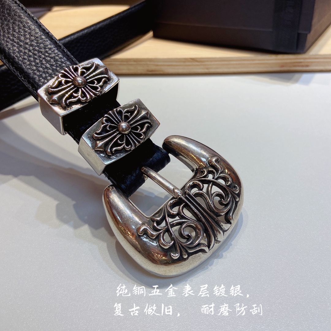 克罗心猫爪纯铜镀银精品扣搭配头层皮腰