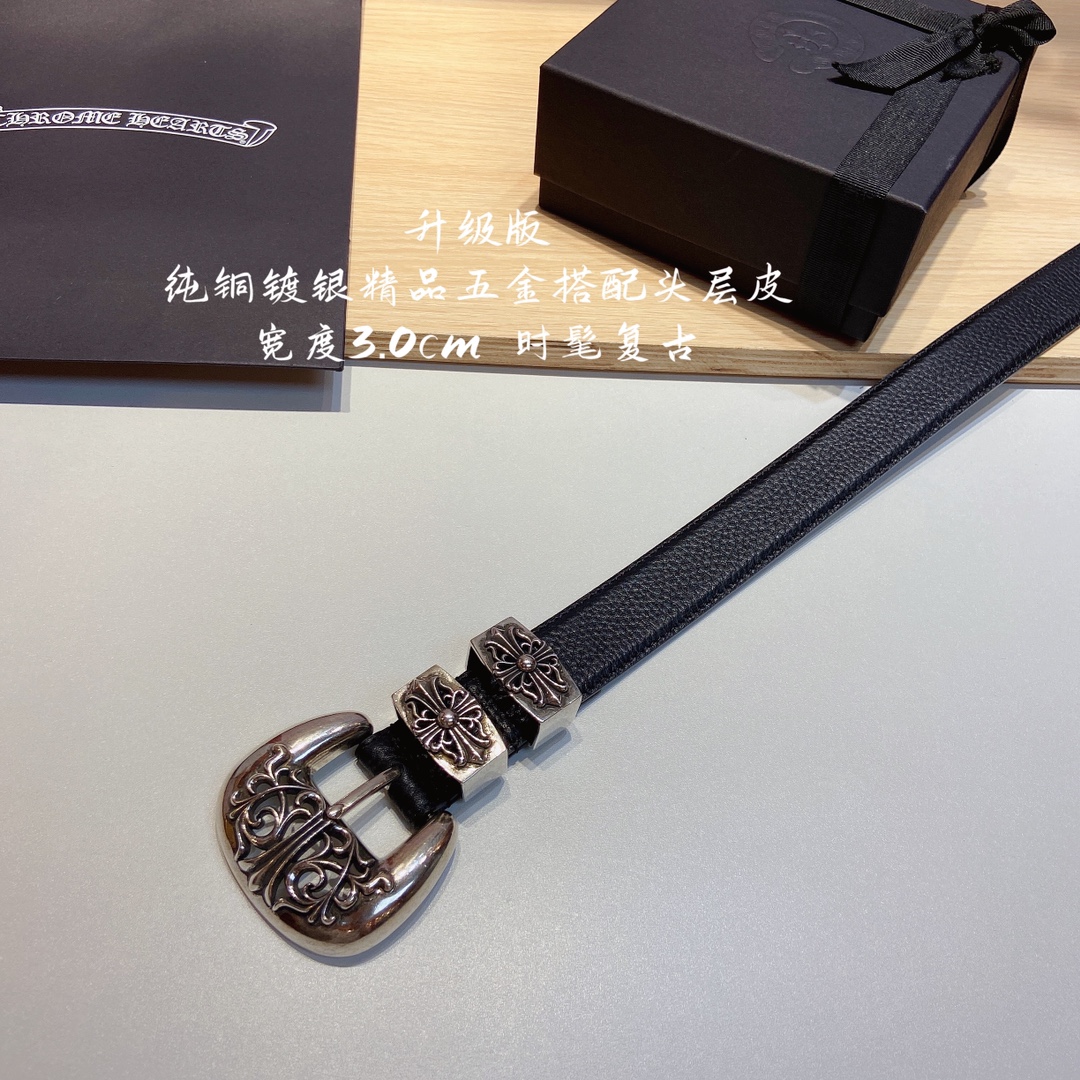 克罗心猫爪纯铜镀银精品扣搭配头层皮腰