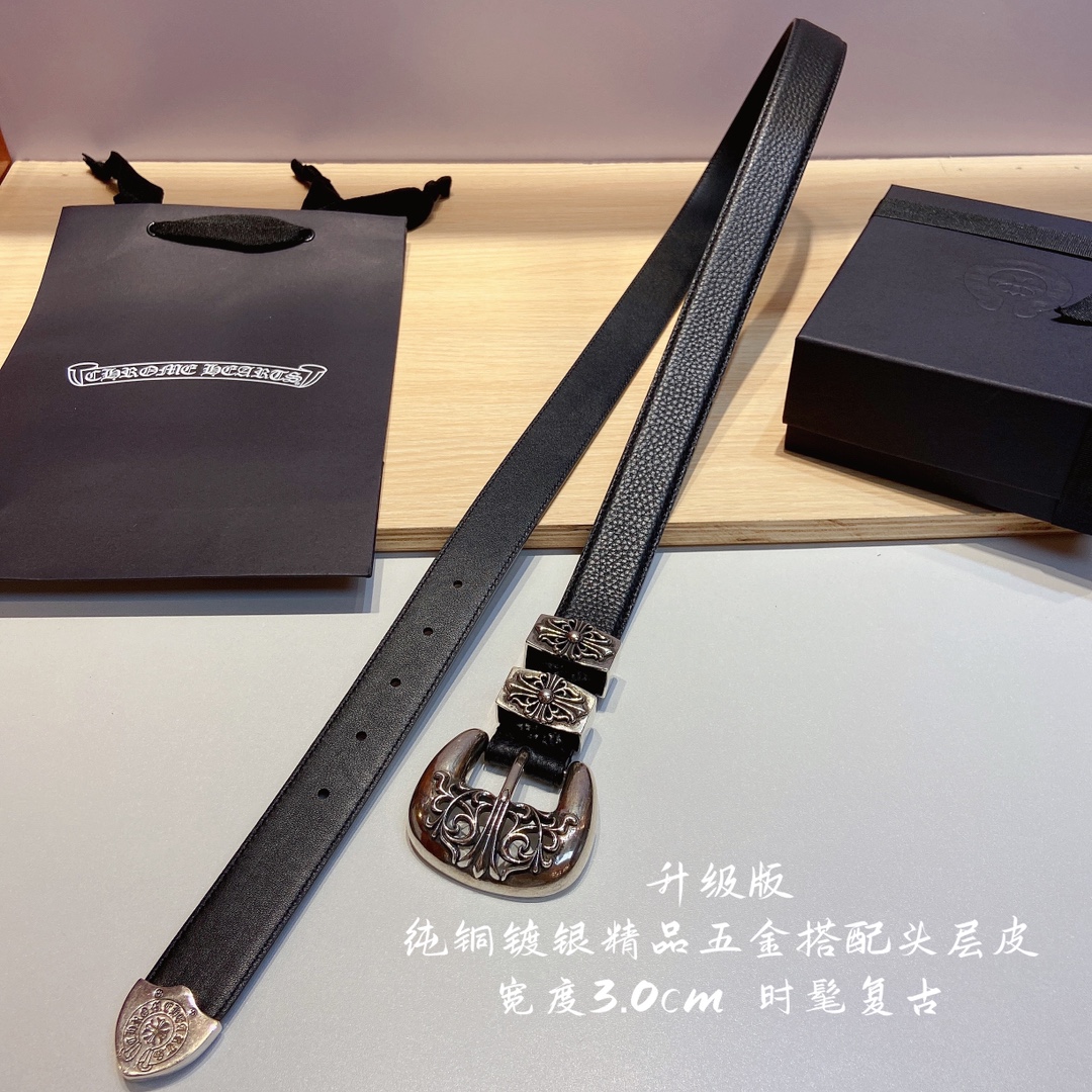 克罗心猫爪纯铜镀银精品扣搭配头层皮腰