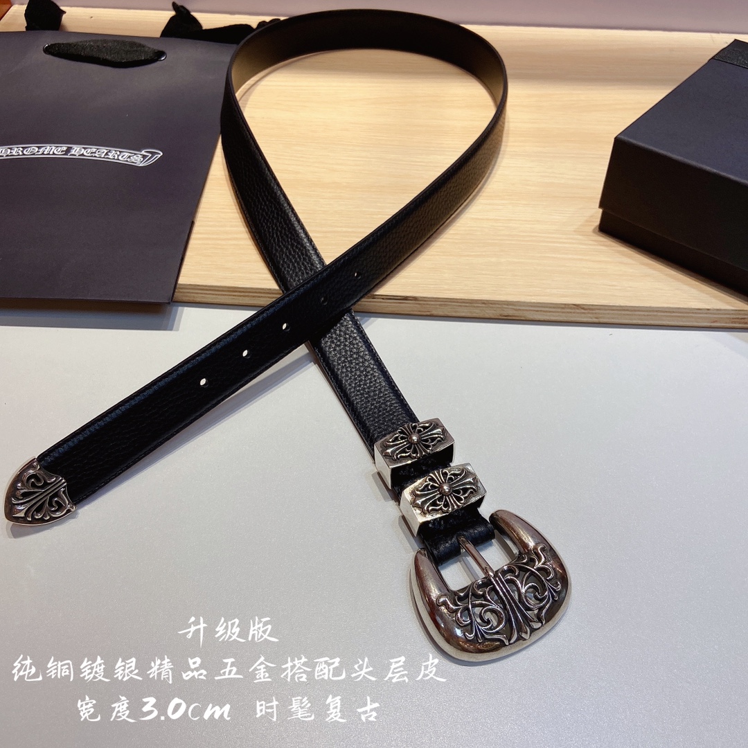 克罗心猫爪纯铜镀银精品扣搭配头层皮腰