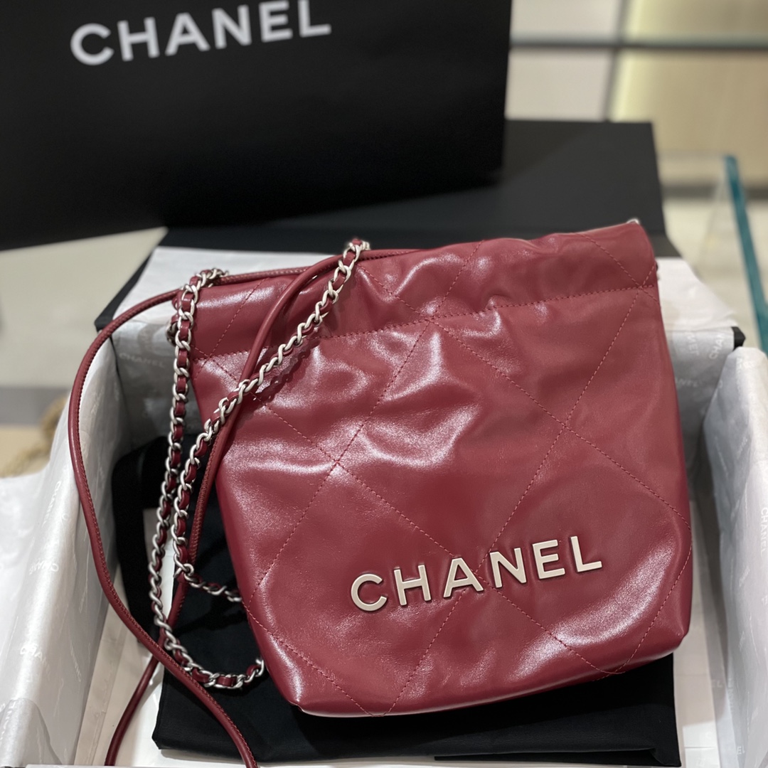 Chanel Crossbody & Shoulder Bags Burgundy Red Mini