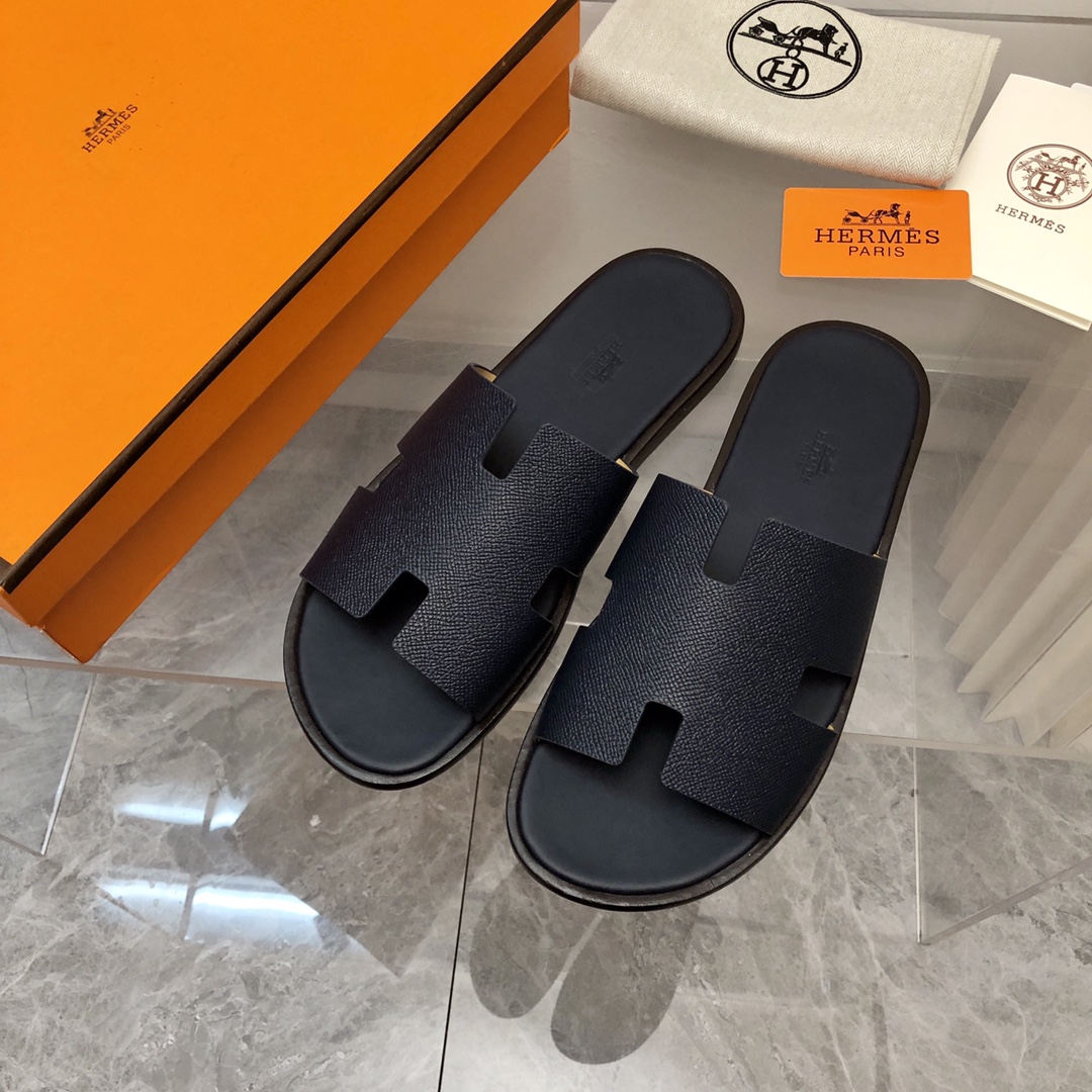 Hermes Qualità dello specchio
 Scarpe Pantofole perfetta
 Uomini Cuoio genuino