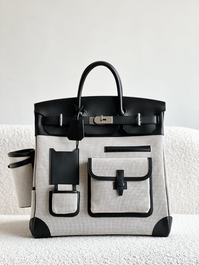 Hermes Birkin Bags Handbags Black Silver Hardware