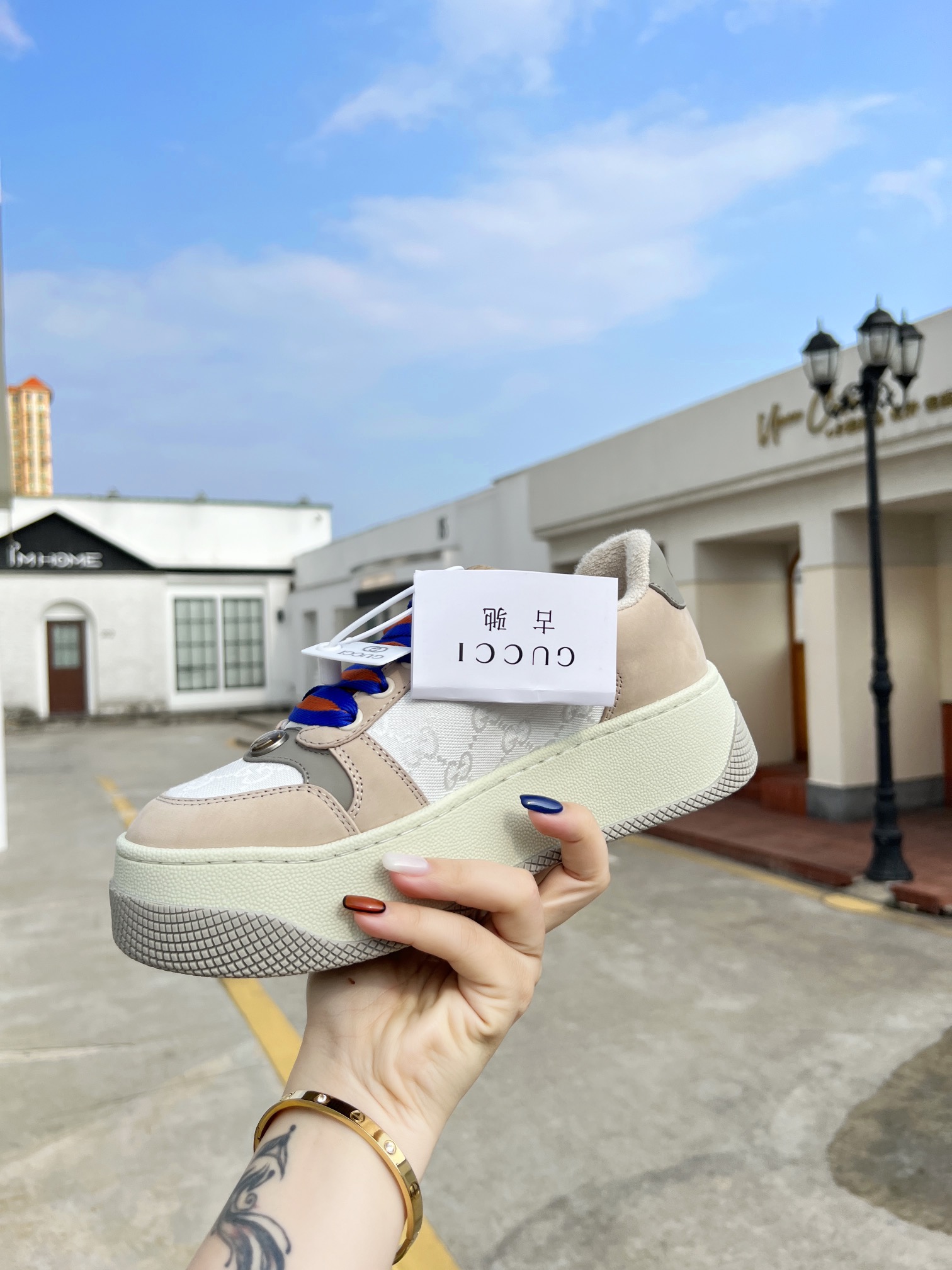 GUCC 2023ss nueva familia G Screener serie de modelos de parejas gordito ding gordito zapatos sucios