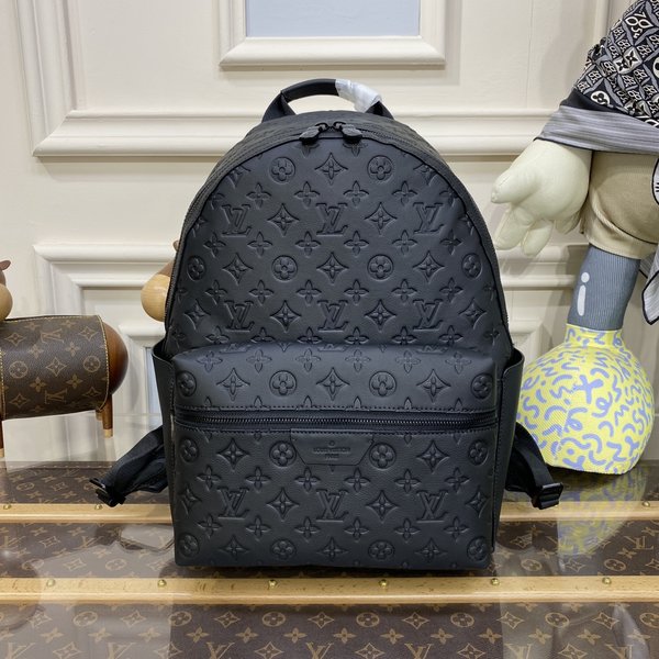 Louis Vuitton LV Discovery Bags Backpack Blue Grey Cowhide M46553