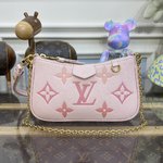 Louis Vuitton Handbags Clutches & Pouch Bags Buy AAA Cheap
 Pink Empreinte​ Summer Collection Pouch Chains M82346