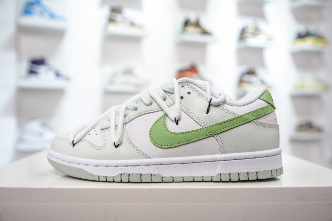 240 R Nike SB Dunk Low 青提奶绿 白浅绿解构抽绳鞋带  DN1431-102