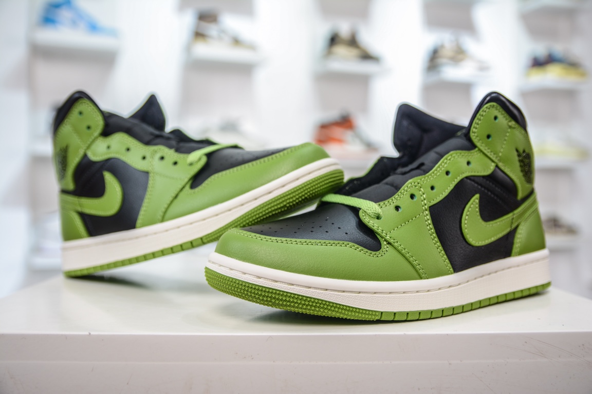 260 纯原版Air Jordan 1 Mid ”Olive Green” AJ1 乔1橄榄绿中帮文化休闲板鞋 BQ6472-031