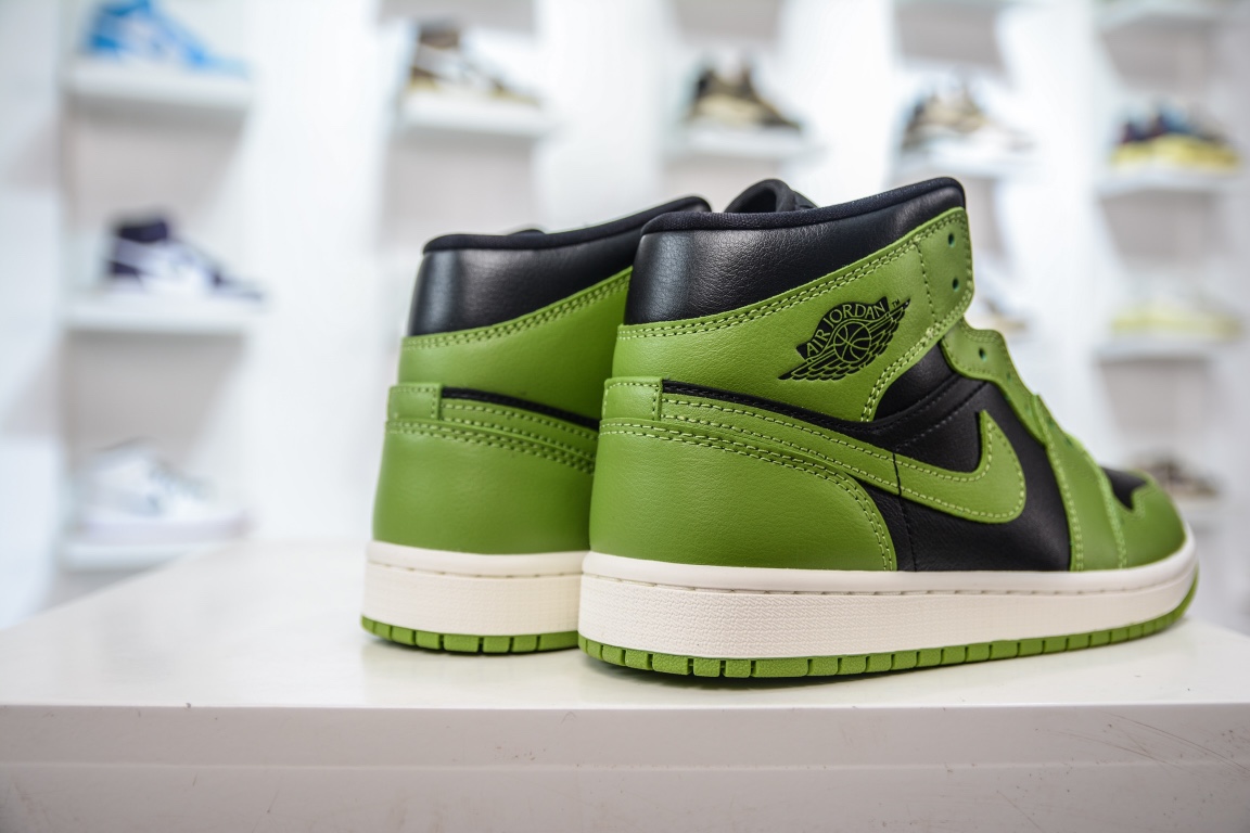 260 纯原版Air Jordan 1 Mid ”Olive Green” AJ1 乔1橄榄绿中帮文化休闲板鞋 BQ6472-031