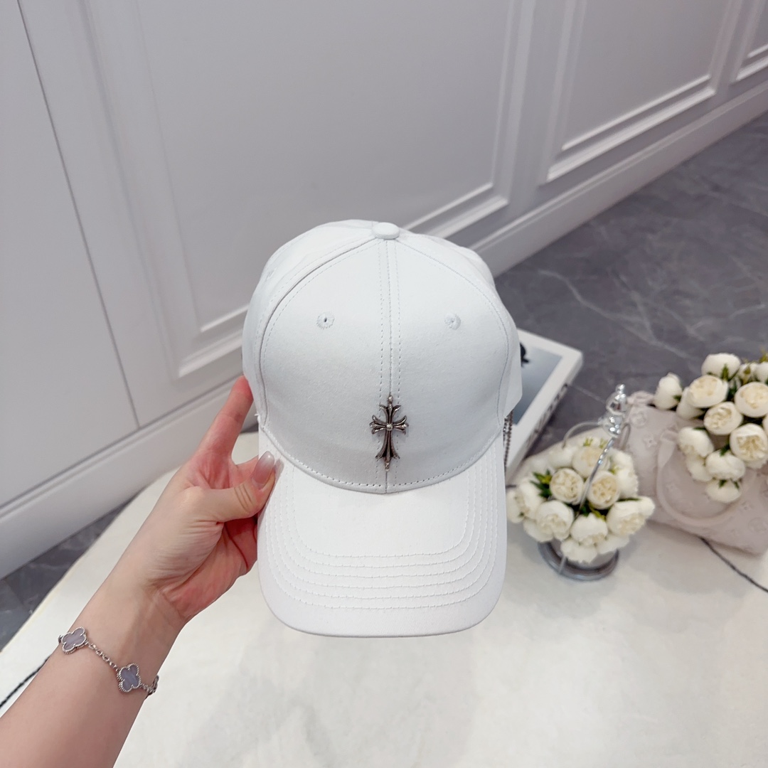 [Chrome Hearts Hats]Croheart New Summer Hardtop Baseball Cap Chain decorated b