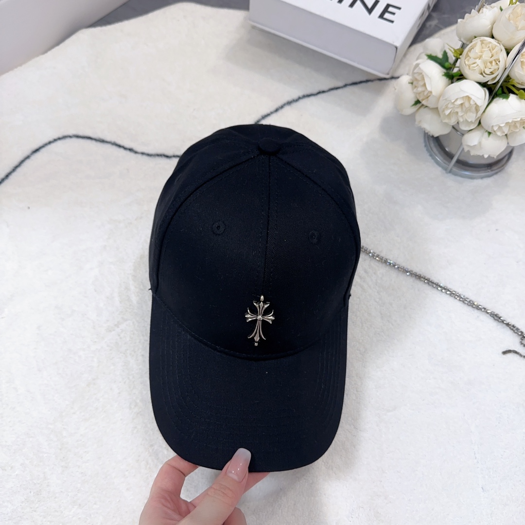 [Chrome Hearts Hats]Croheart New Summer Hardtop Baseball Cap Chain decorated b