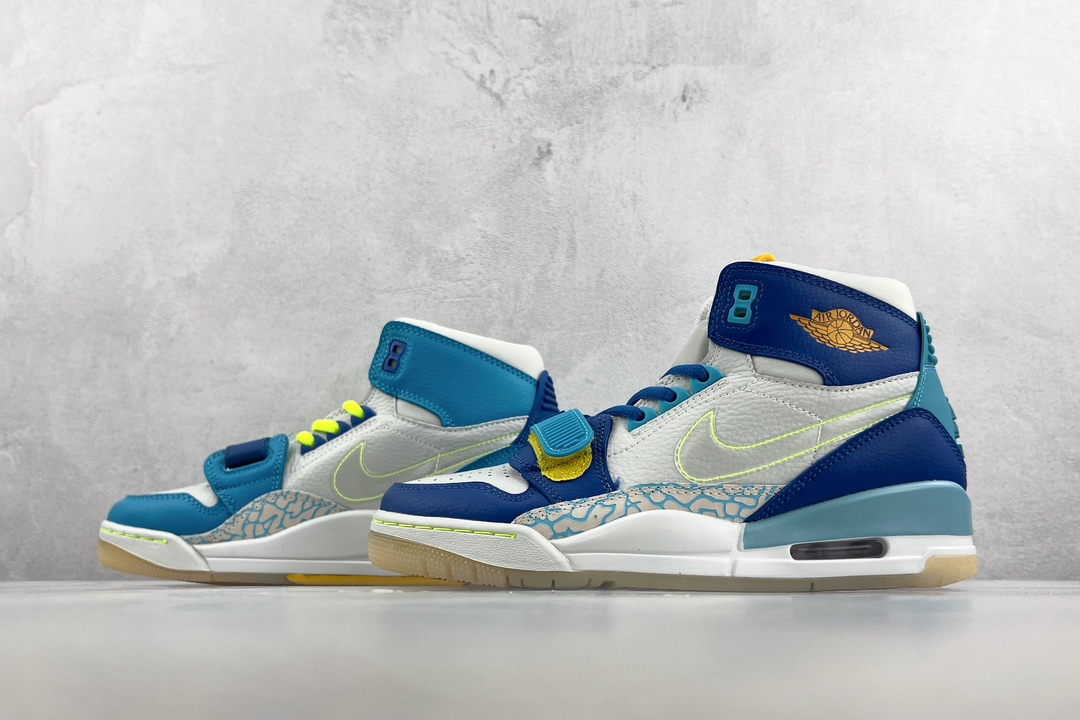 The strongest 312 Air Jordan Legacy 312 white and blue stitching mandarin duck CI4446-400