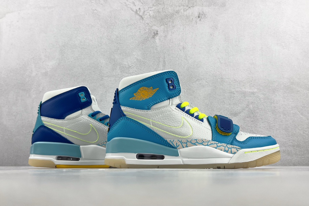 The strongest 312 Air Jordan Legacy 312 white and blue stitching mandarin duck CI4446-400