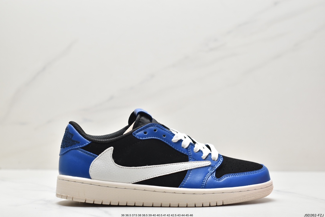 200 fragment design x Travis Scott x Nike Air Jordan 1 Low OG SP”Black/Green Toe”AJ1乔丹一代经篮球鞋 DM7866-225