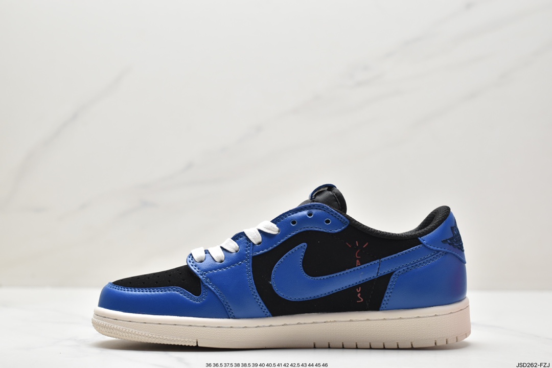 200 fragment design x Travis Scott x Nike Air Jordan 1 Low OG SP”Black/Green Toe”AJ1乔丹一代经篮球鞋 DM7866-225