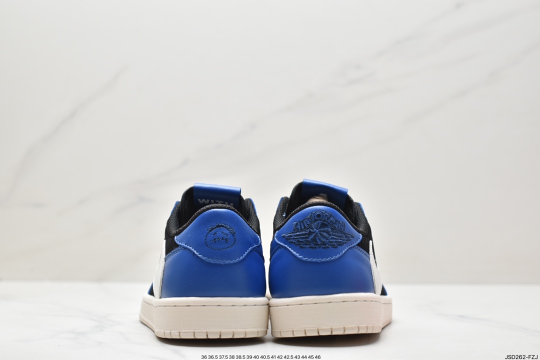 200 fragment design x Travis Scott x Nike Air Jordan 1 Low OG SP”Black/Green Toe”AJ1乔丹一代经篮球鞋 DM7866-225