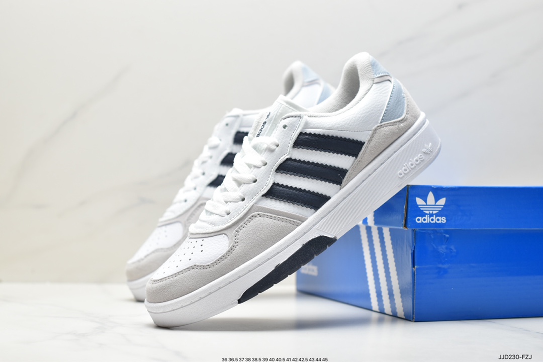 Adidas COURTIC clover retro men's and women's casual sports versatile campus sneakers ID4080