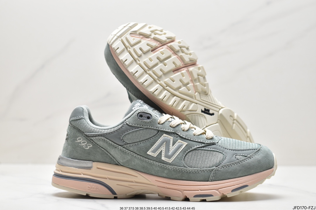 Co-branded New York fashion brand Aimé Leon Dore x NBNew Balance Made in USA MR993 series of American-made running shoes ”Brown Green Black” MR993KHI