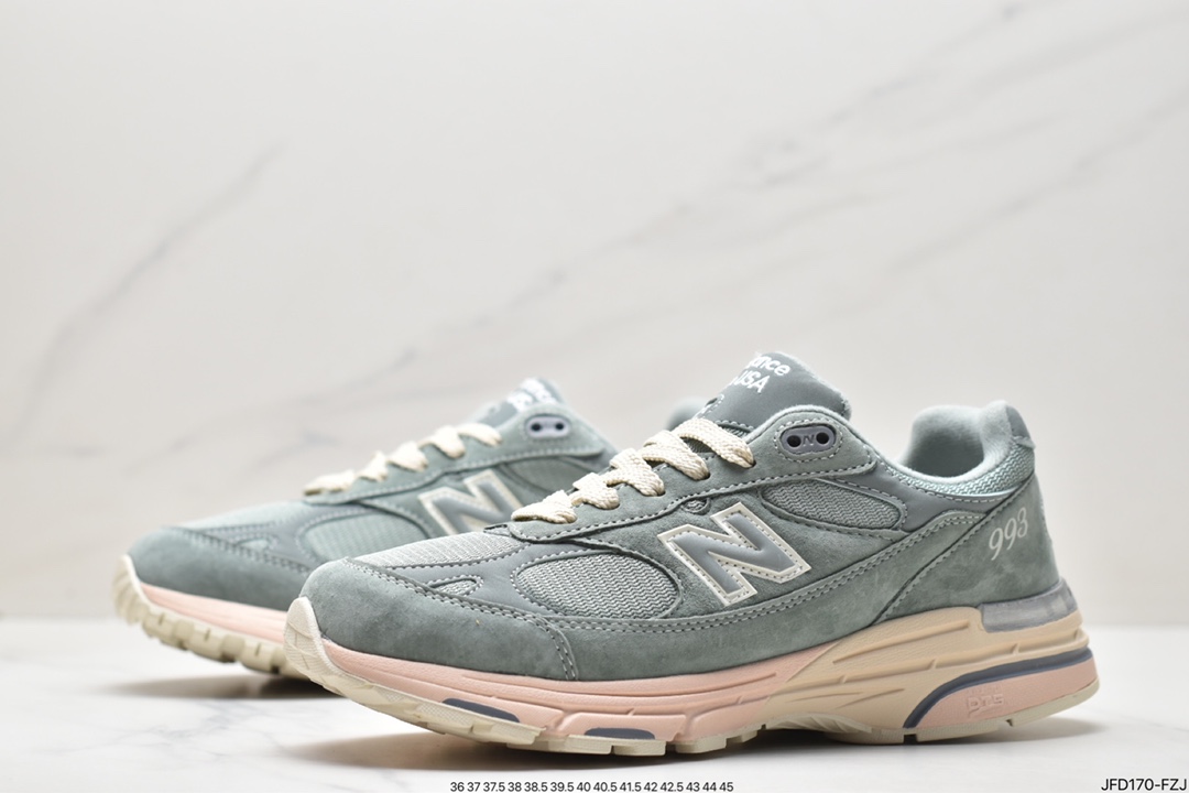 Co-branded New York fashion brand Aimé Leon Dore x NBNew Balance Made in USA MR993 series of American-made running shoes ”Brown Green Black” MR993KHI