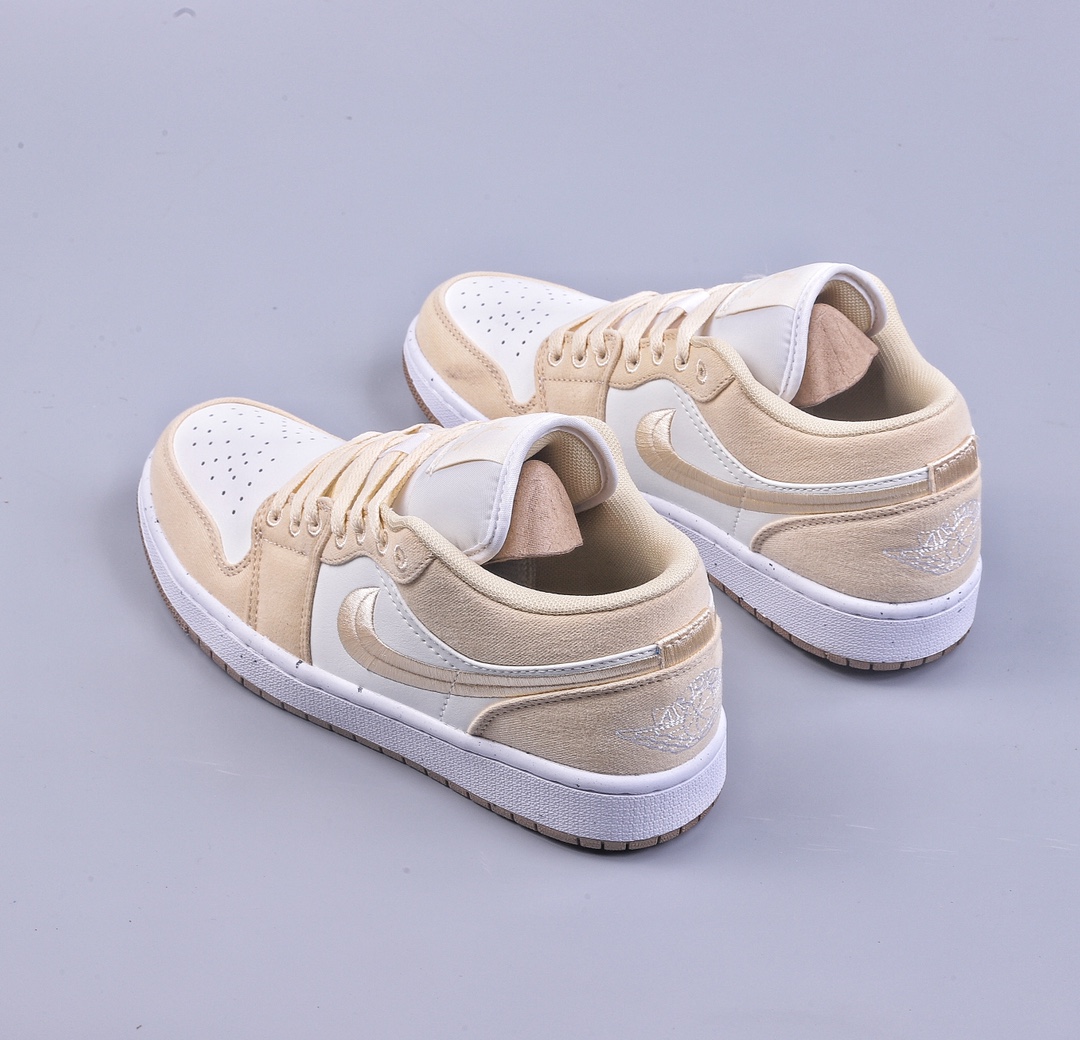 200 Air Jordan 1 Low AJ1 乔1电绣白黄 低帮文化篮球鞋 FN3722-701