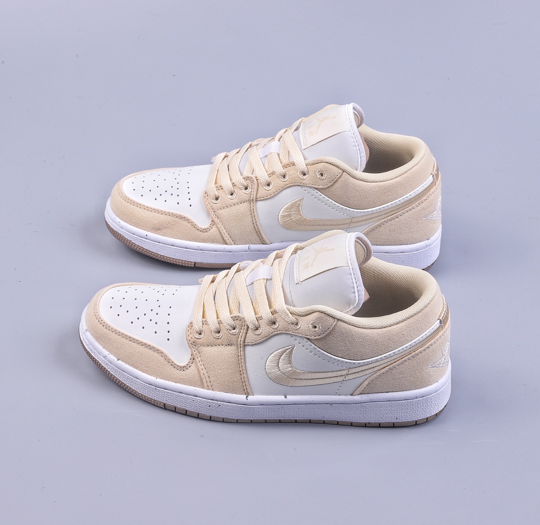200 Air Jordan 1 Low AJ1 乔1电绣白黄 低帮文化篮球鞋 FN3722-701