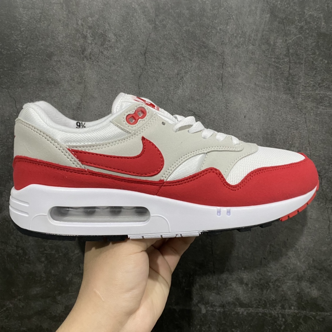 220 【原盒版】NK Air Max 1 86 Big Bubble 初代复古气垫慢跑鞋 白红 DQ3989-100