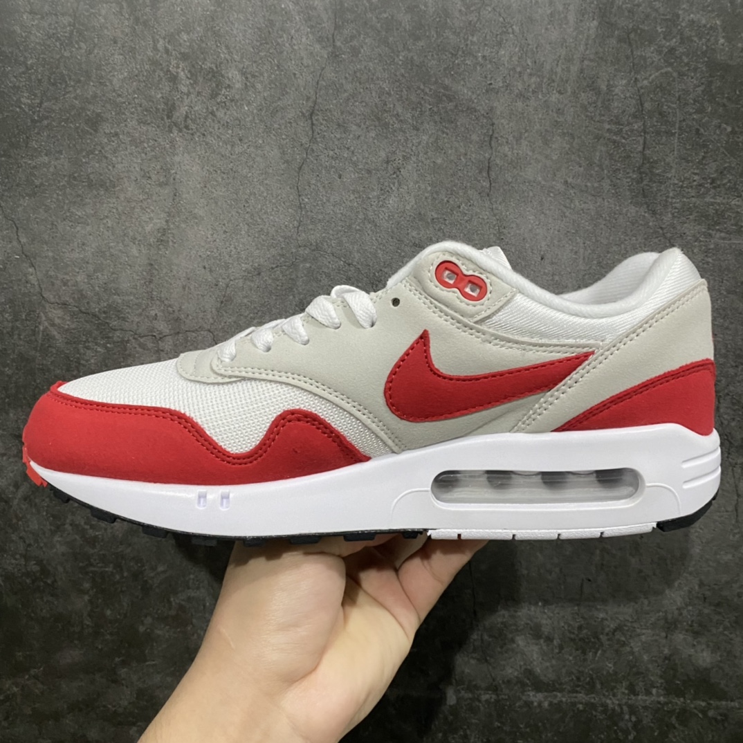 220 【原盒版】NK Air Max 1 86 Big Bubble 初代复古气垫慢跑鞋 白红 DQ3989-100