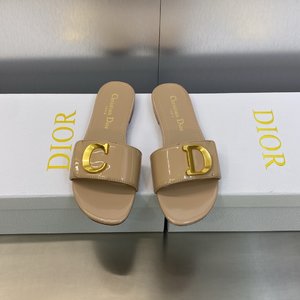 Dior AAAA Shoes Sandals Slippers All Copper Genuine Leather Patent Rubber Sheepskin Velvet Spring/Summer Collection