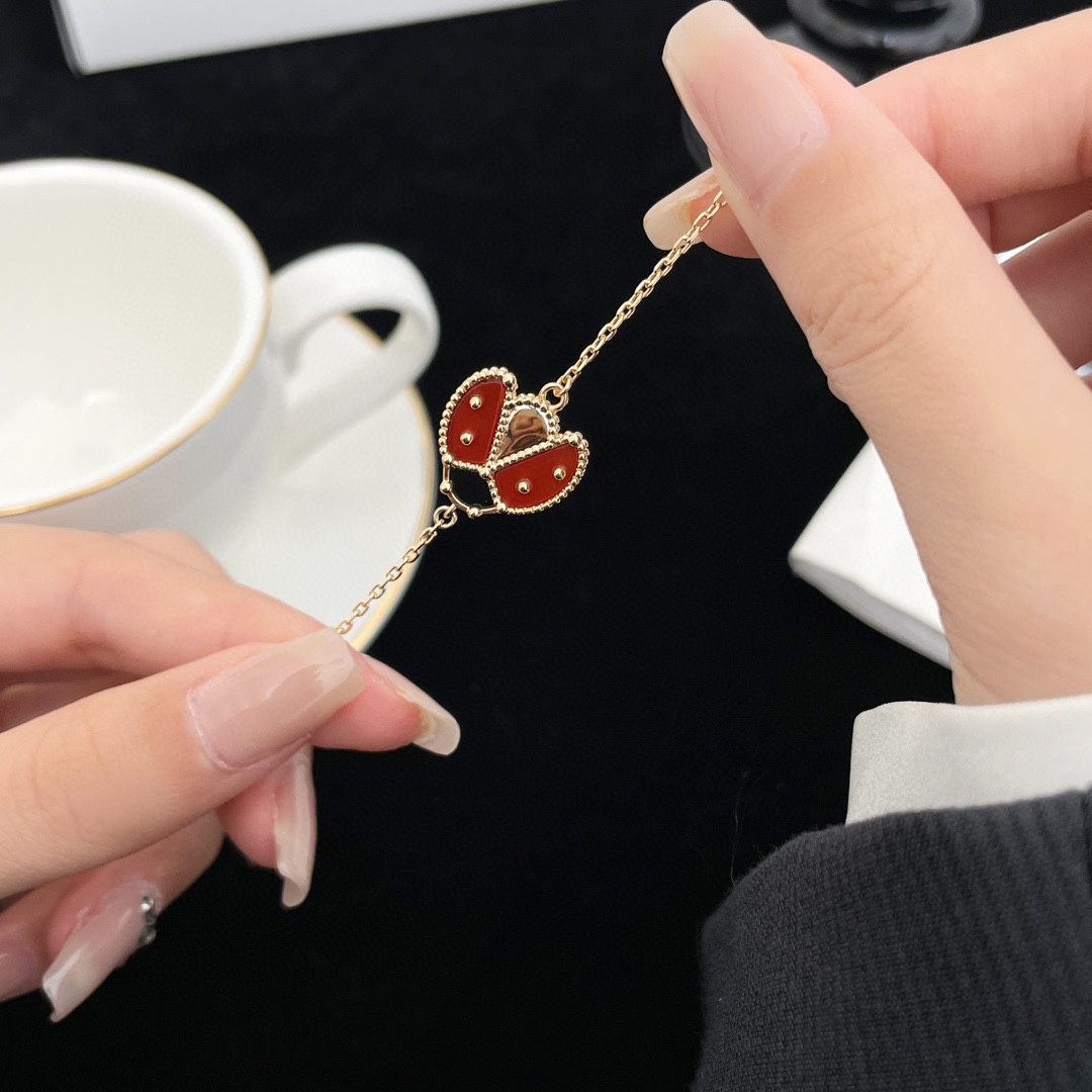 Van Cleef & Arpels Lucky Spring Ladybug Bracelet - Rose Gold, Red & Black 7 i1684639302 1517 5