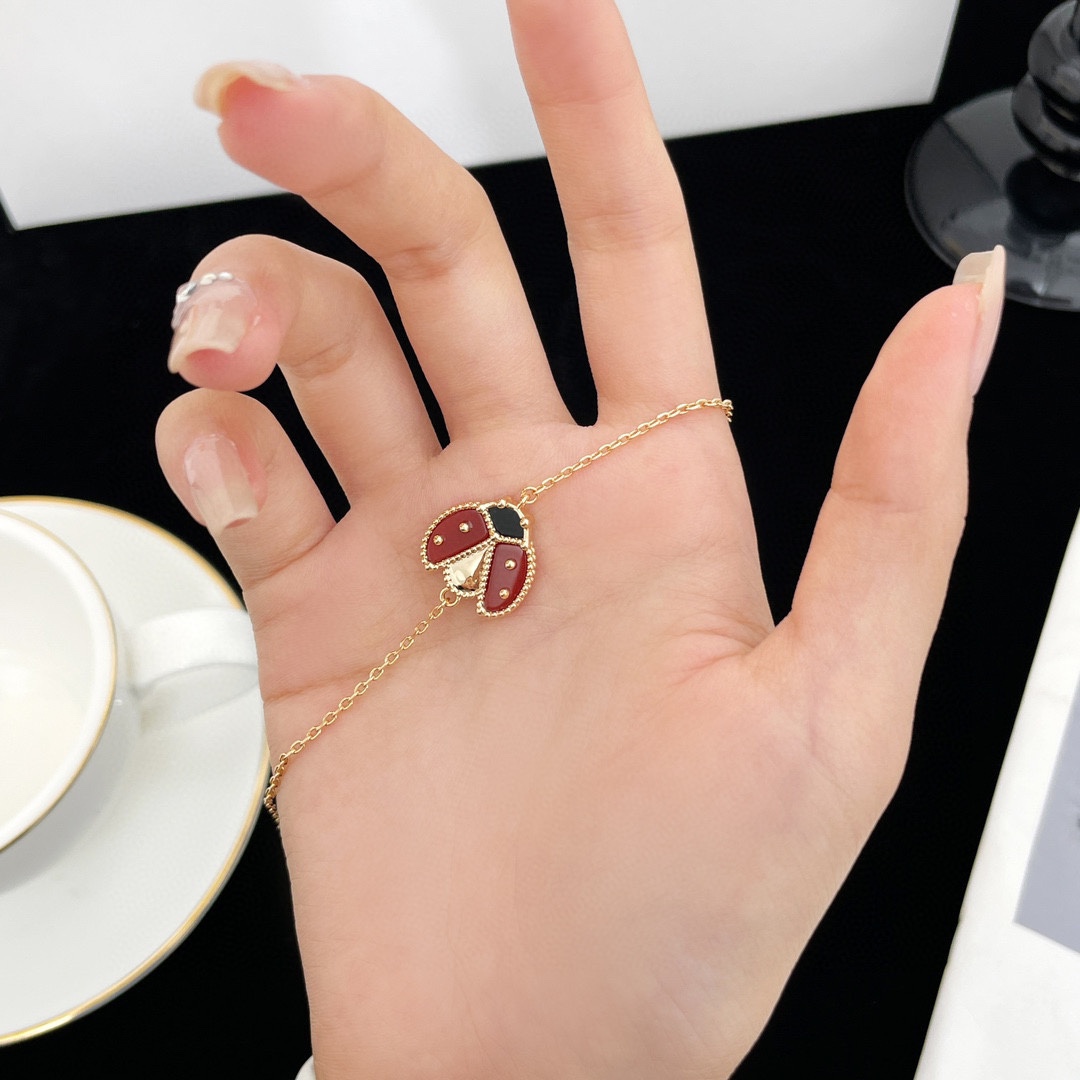 Van Cleef & Arpels Lucky Spring Ladybug Bracelet - Rose Gold, Red & Black 8 i1684639302 5403 6
