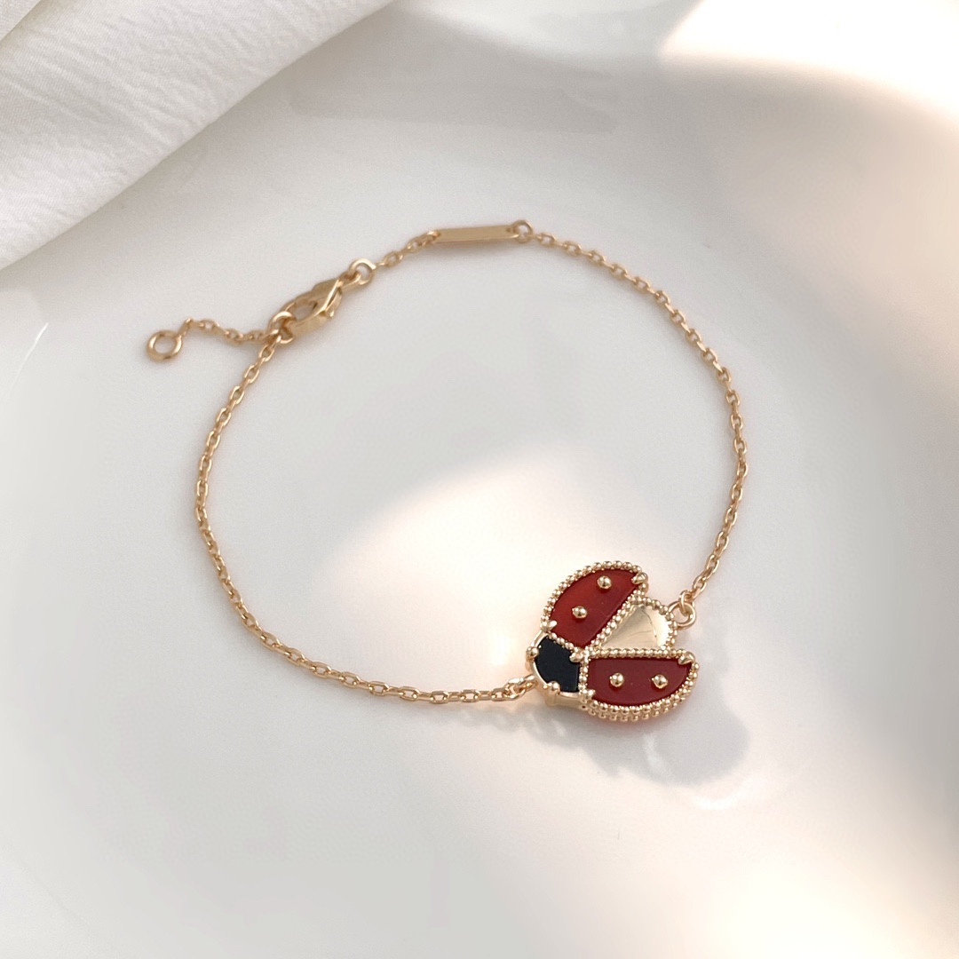 Van Cleef & Arpels Lucky Spring Ladybug Bracelet - Rose Gold, Red & Black 2 i1684639302 6059 0