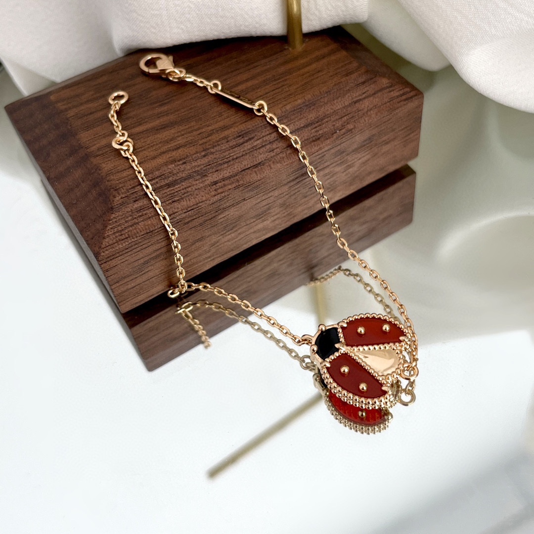 Van Cleef & Arpels Lucky Spring Ladybug Bracelet - Rose Gold, Red & Black 5 i1684639302 6732 3