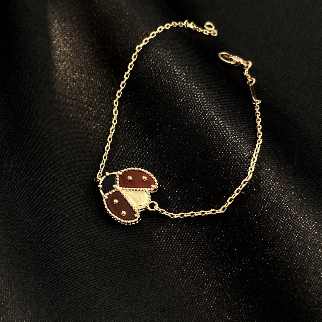 Van Cleef & Arpels Lucky Spring Ladybug Bracelet - Rose Gold, Red & Black 4 i1684639302 7540 2