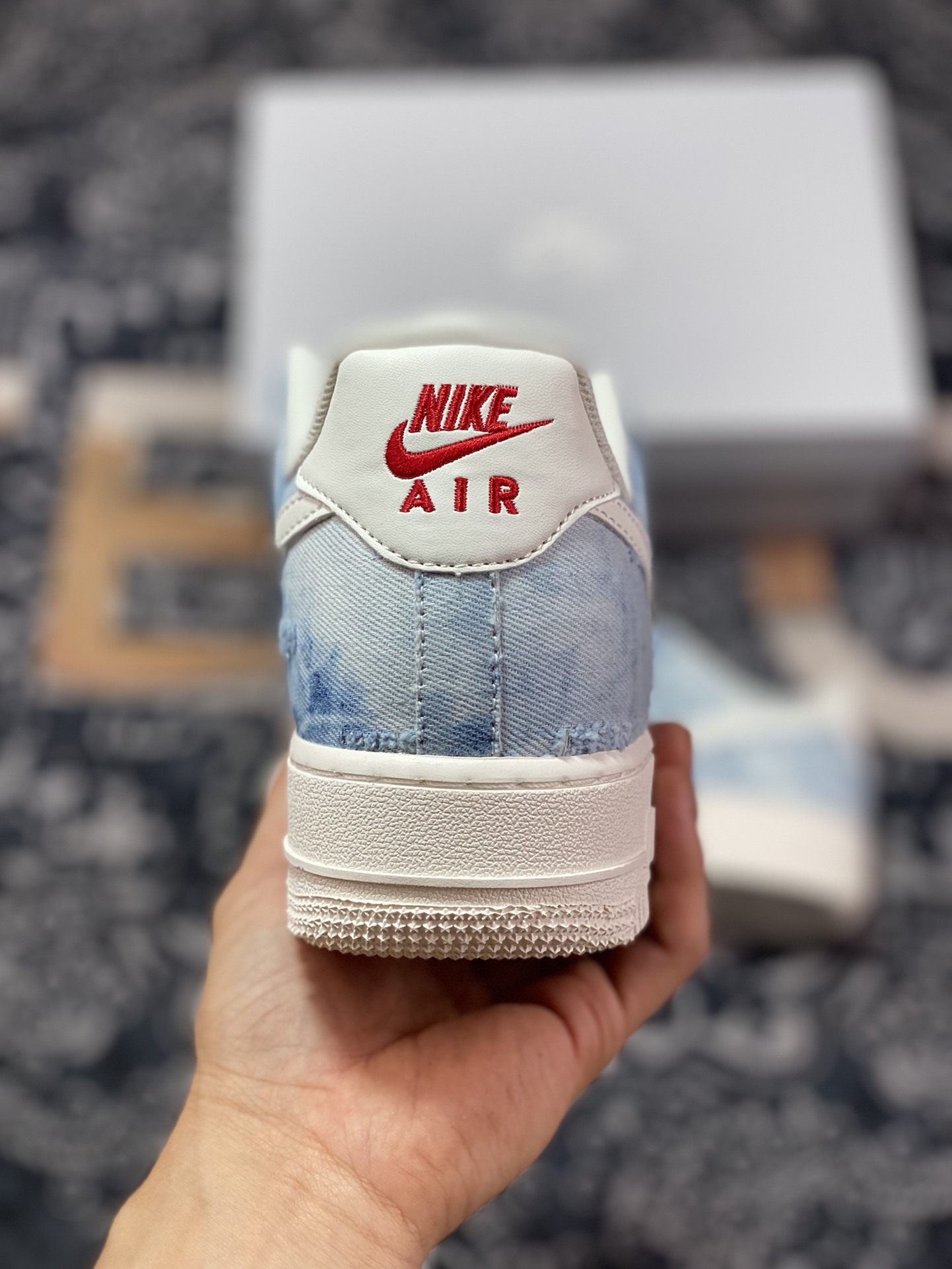 220 Nike Air Force 1 Low PRM”Denim Blue/Frayed”空军一号经典板鞋“牛仔浅蓝白磨破做旧”DY1830-100