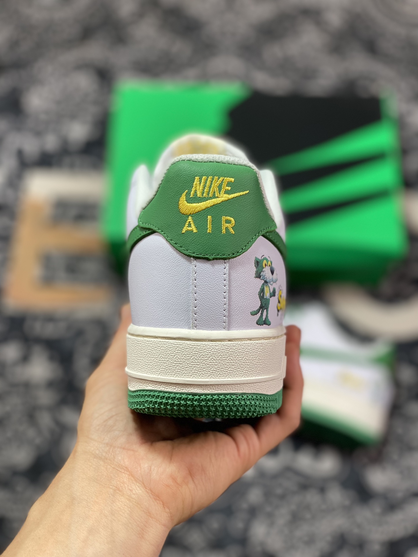 240 Nike Air Force 1’07 Low”Sprite”空军一号板鞋“皮革白雪碧绿黄小钩”315122-005