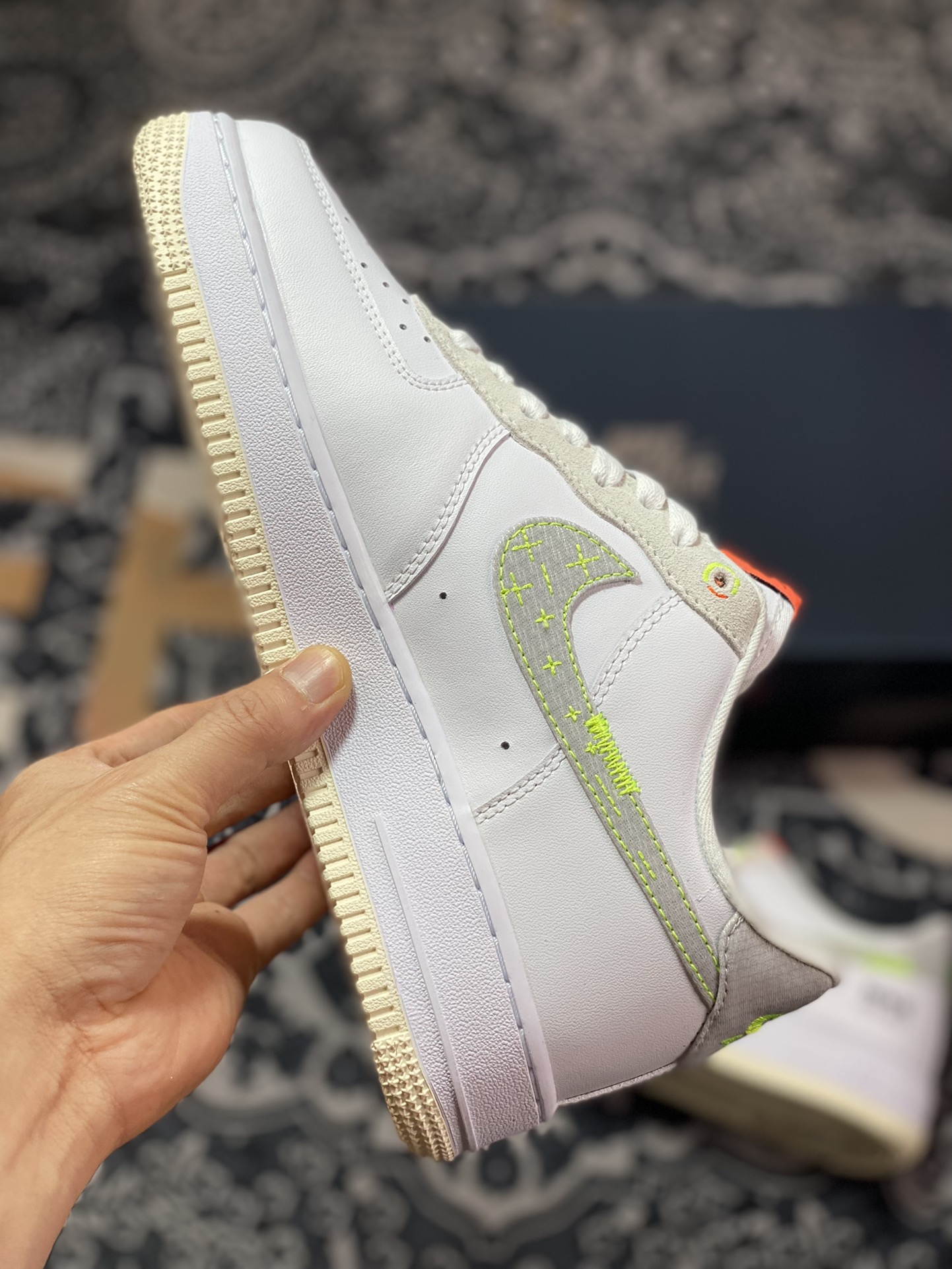 200 Nike Air Force 1 '07 Low”Just Do It”空军一号板鞋“白灰雪中花语粉嫩”FB1853-111