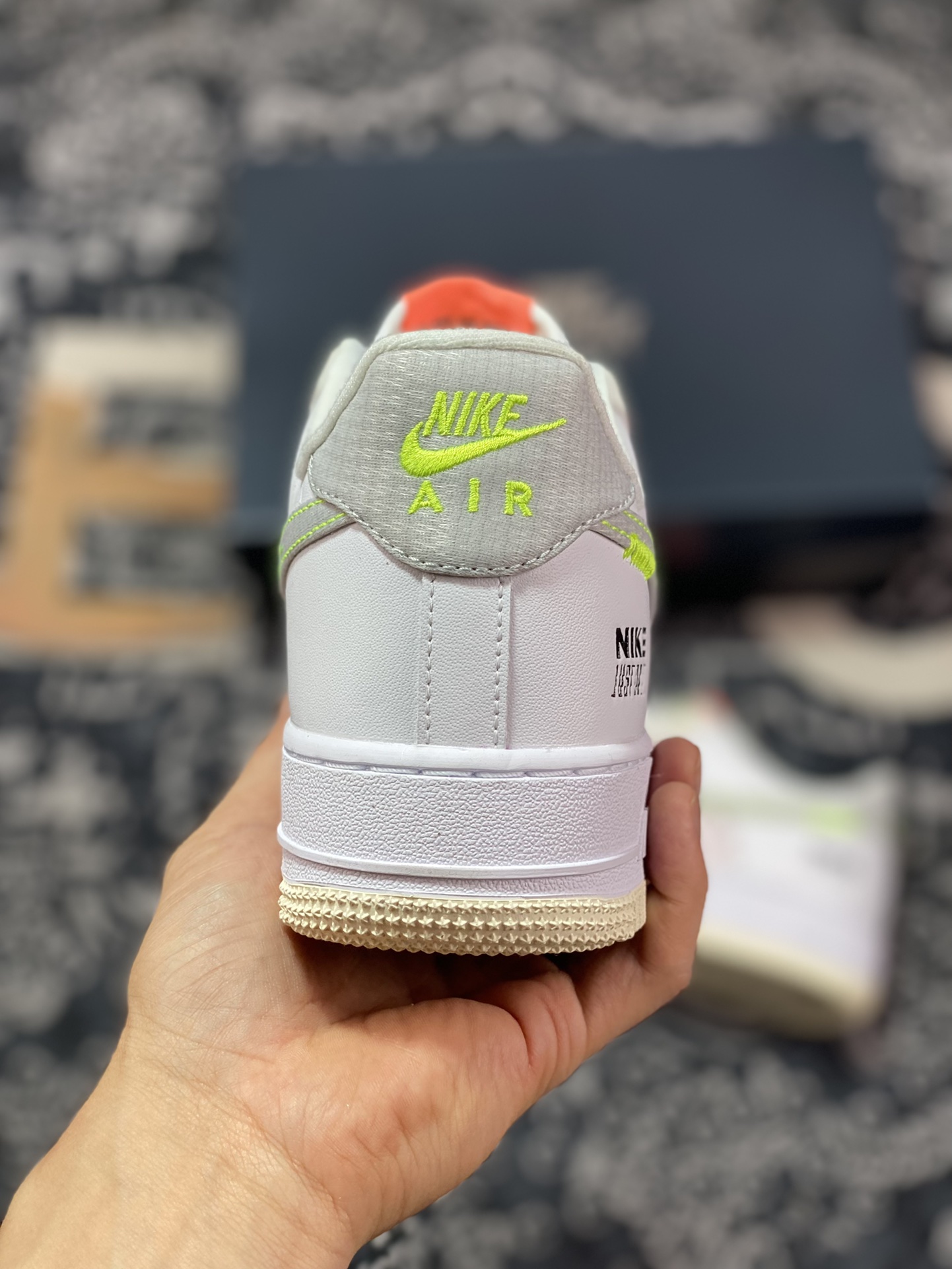 200 Nike Air Force 1 '07 Low”Just Do It”空军一号板鞋“白灰雪中花语粉嫩”FB1853-111